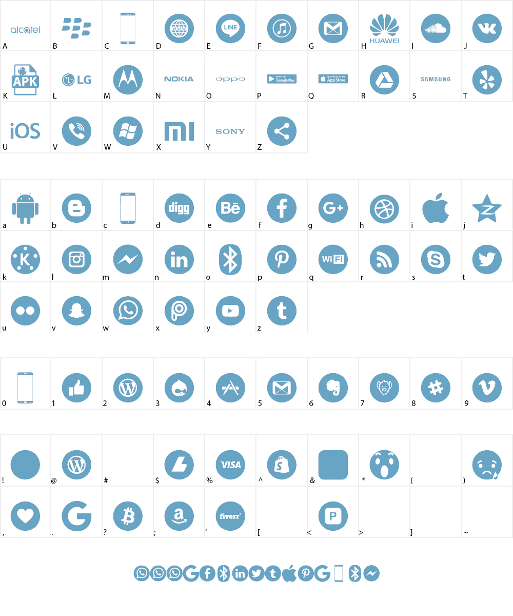 Smartphone Pro Font Character